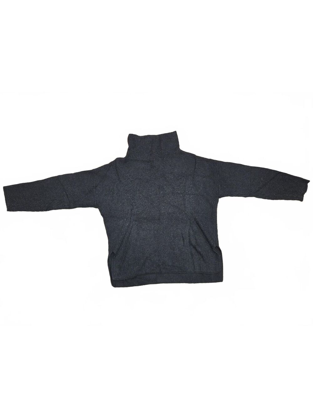 Express Dark Gray Ribbed Turtleneck Pullover Sweater Size S